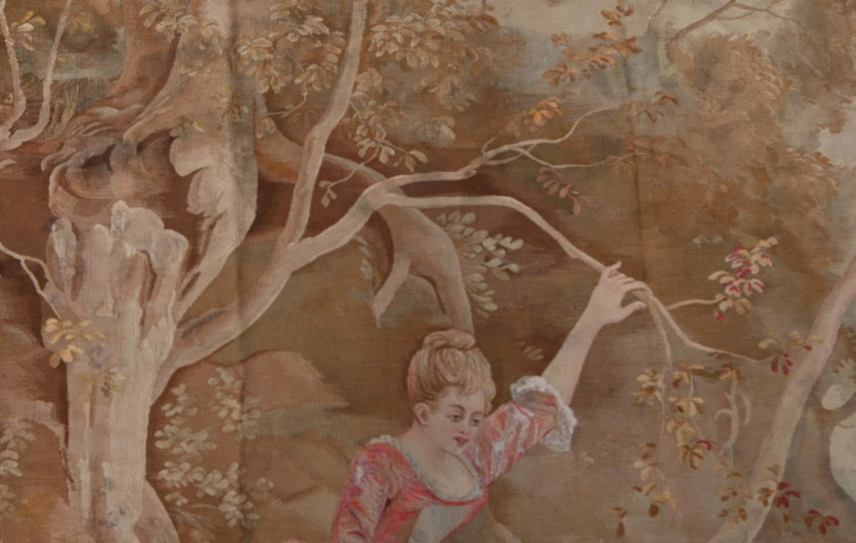 Aubusson Tapestry - XIX E. Century - 2m66hx2m06l - N° 1128-photo-4