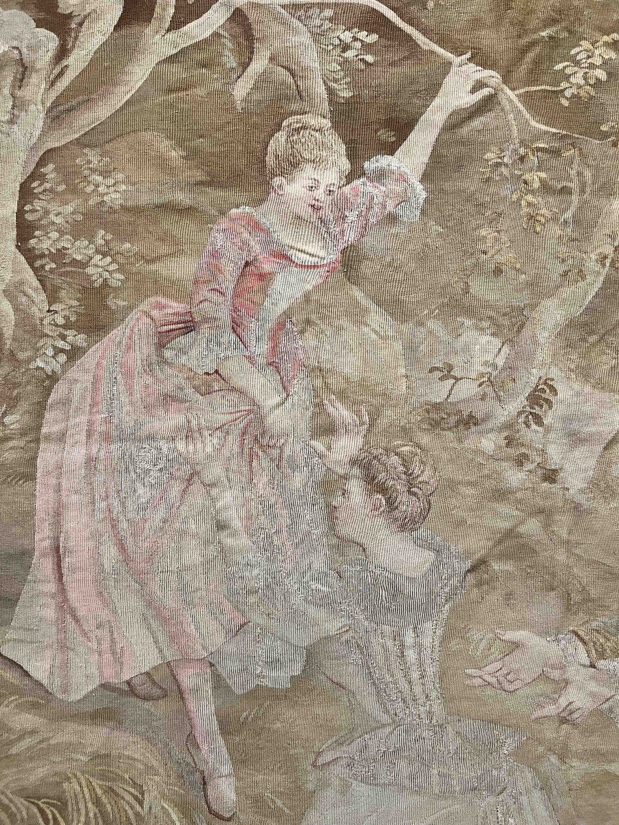 Aubusson Tapestry - XIX E. Century - 2m66hx2m06l - N° 1128-photo-1