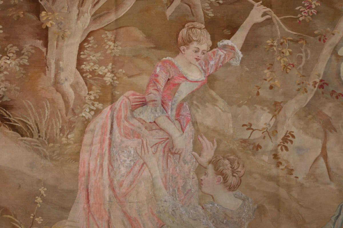 Aubusson Tapestry - XIX E. Century - 2m66hx2m06l - N° 1128-photo-2
