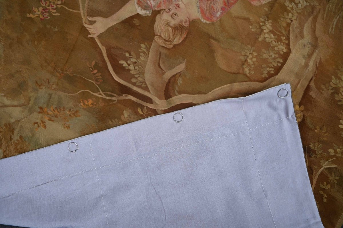 Aubusson Tapestry - XIX E. Century - 2m66hx2m06l - N° 1128-photo-8