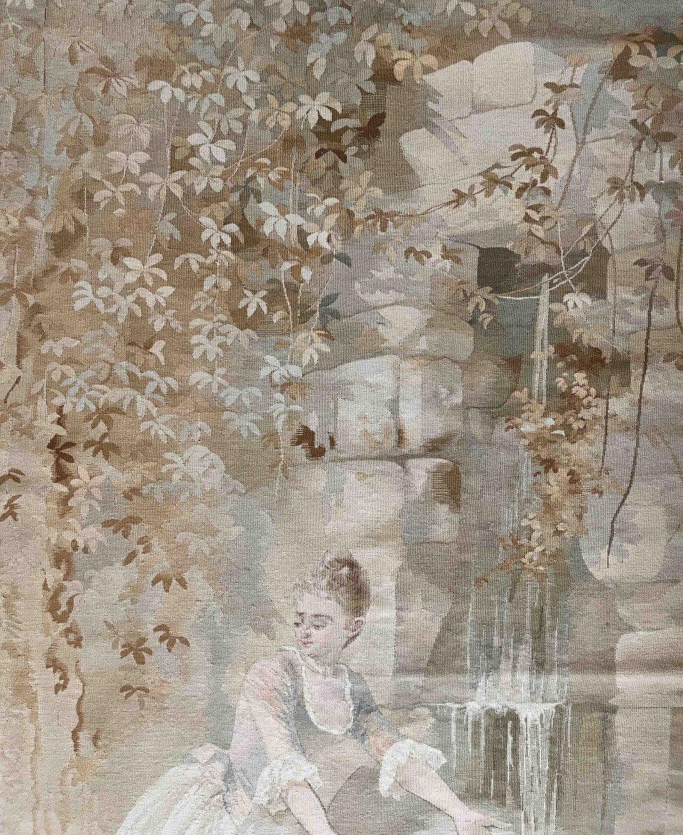 Felletin Aubusson Tapestry - Signed By Bernardet F.f 1890 2m80hx1m55l - No. 236-photo-5