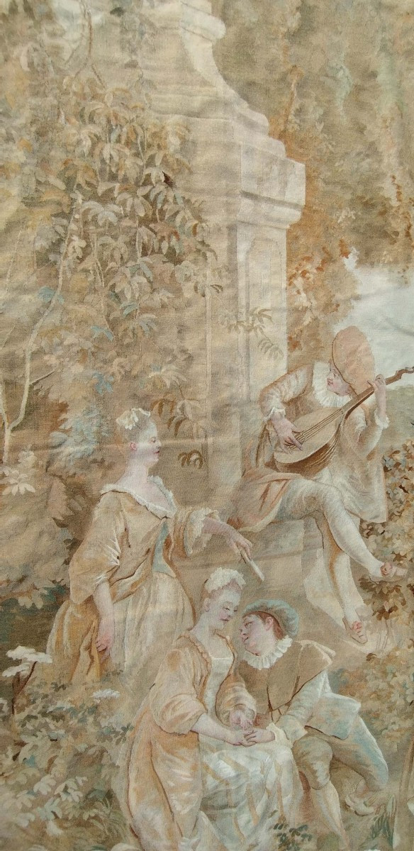 Tapisserie Aubusson - XIX E. Siècle - 2m80hx1m80l -  N° 943-photo-2