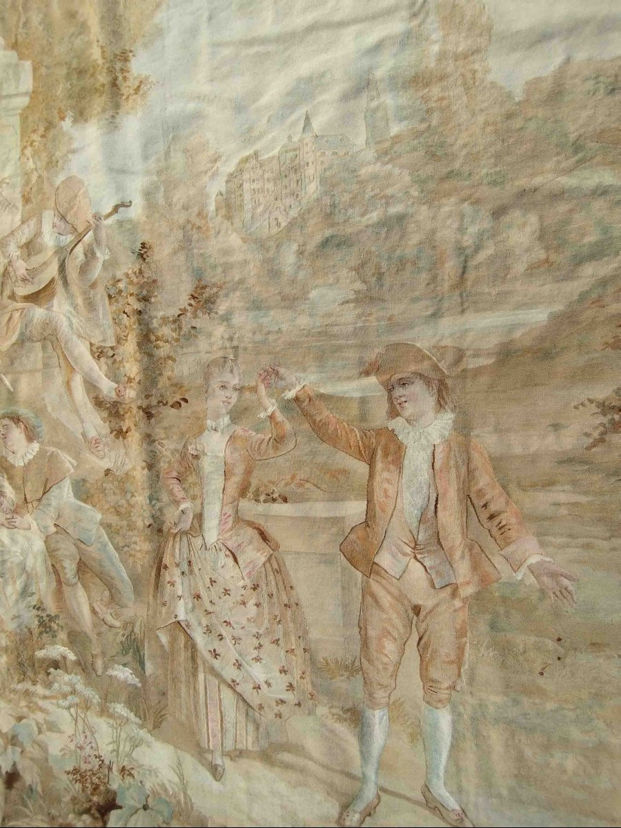 Tapisserie Aubusson - XIX E. Siècle - 2m80hx1m80l -  N° 943-photo-8