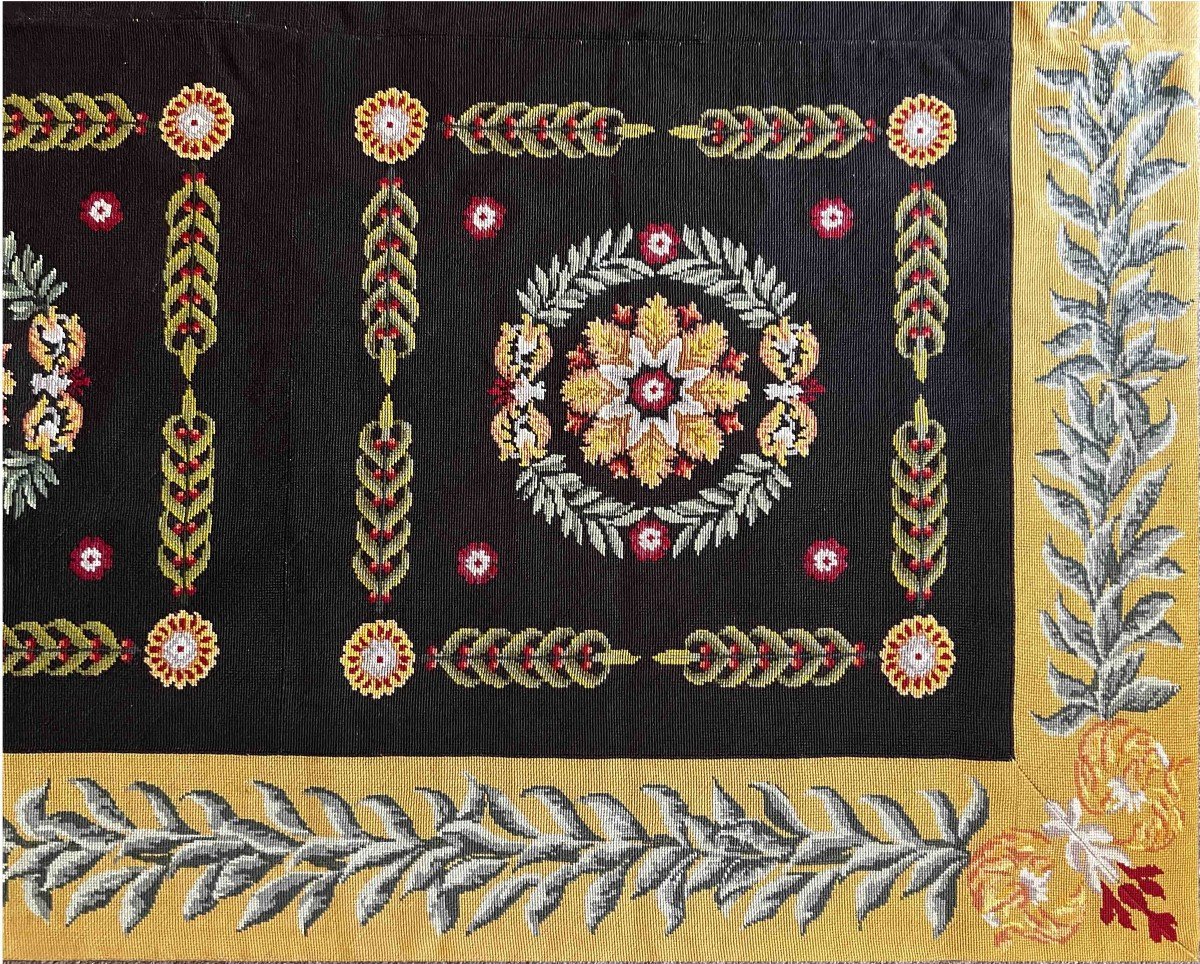 Carpet Au Petit Point XIX E. Century - Size: 2m40x1m70 - N°896-photo-2