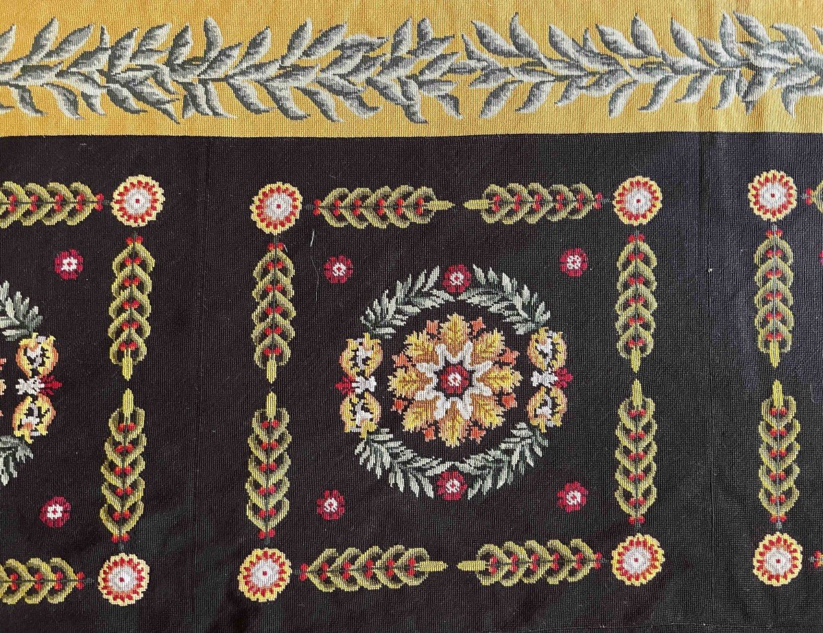 Carpet Au Petit Point XIX E. Century - Size: 2m40x1m70 - N°896-photo-4
