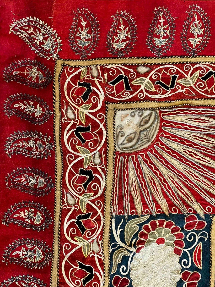 Persian Fabric - Recht - 19th Century Around 1860 - 1m83x1m33 - N° 1215-photo-4