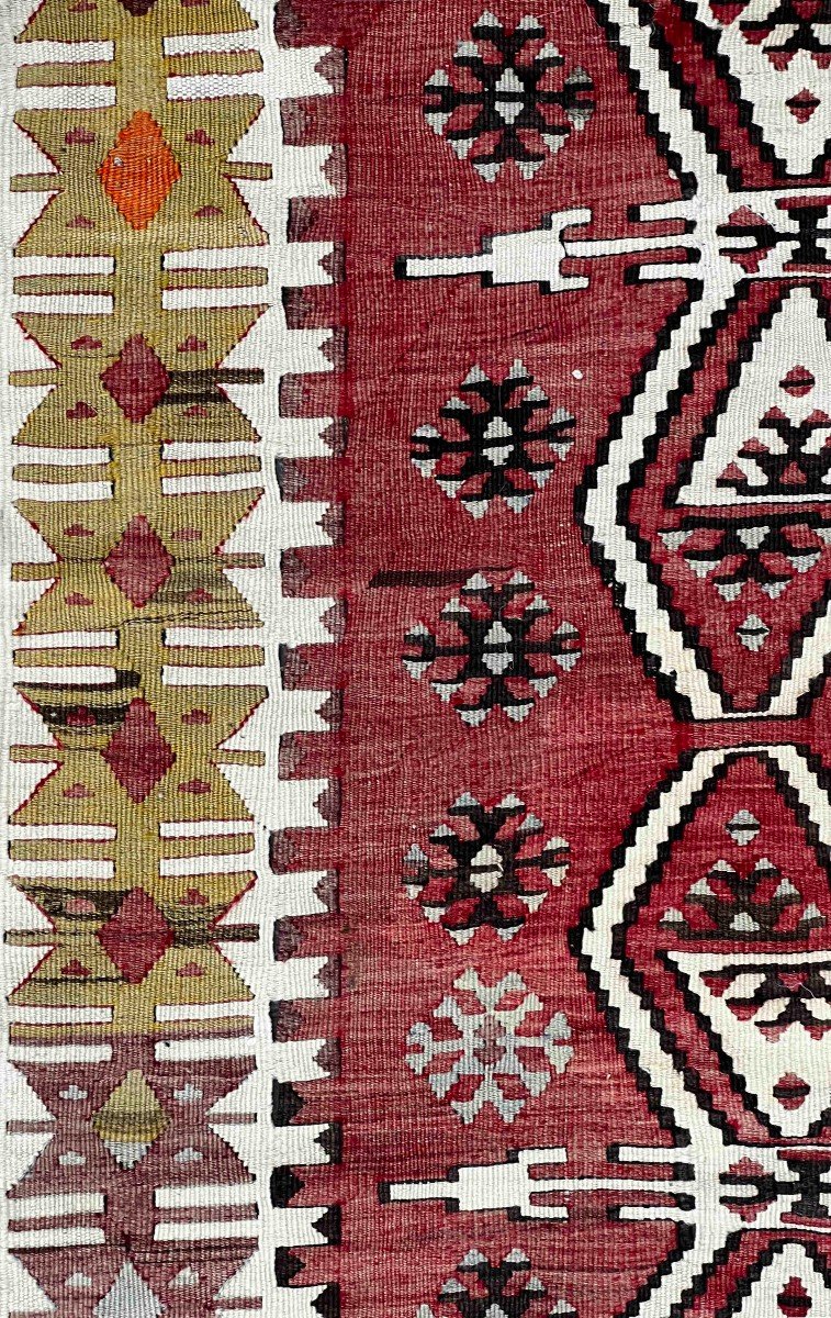 Tapis Kars Kilim - Vers 1930 - Turquie- 4m00x1m70 - N&deg; 856-photo-1