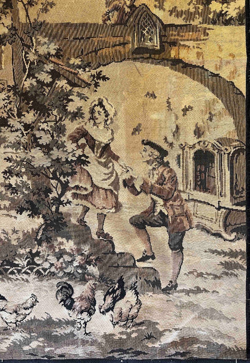 Jacquard Tapestry - Walk In The Village - 170x125 - N° 1028-photo-3