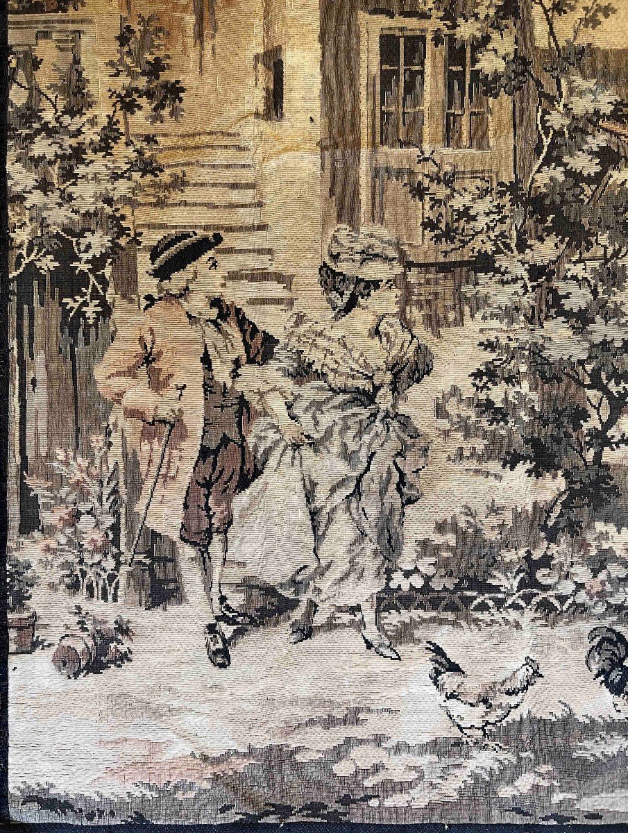 Jacquard Tapestry - Walk In The Village - 170x125 - N° 1028-photo-4
