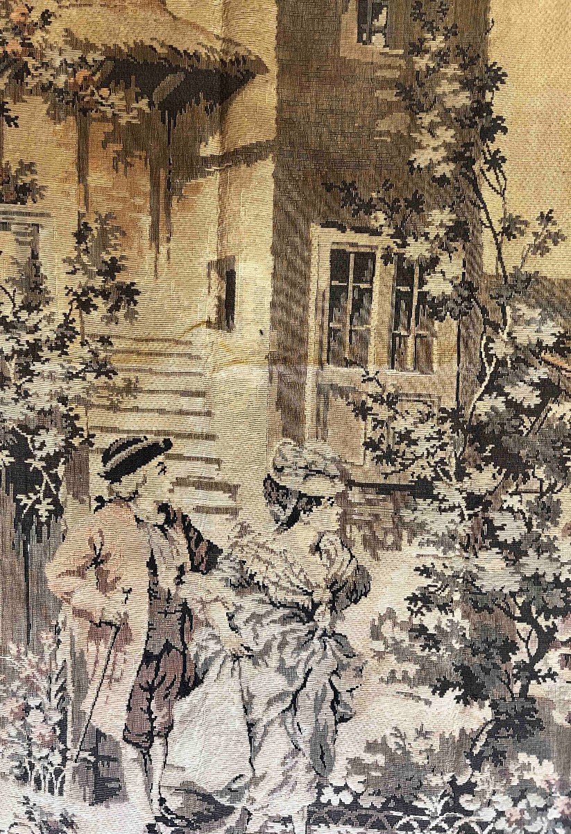Jacquard Tapestry - Walk In The Village - 170x125 - N° 1028-photo-1