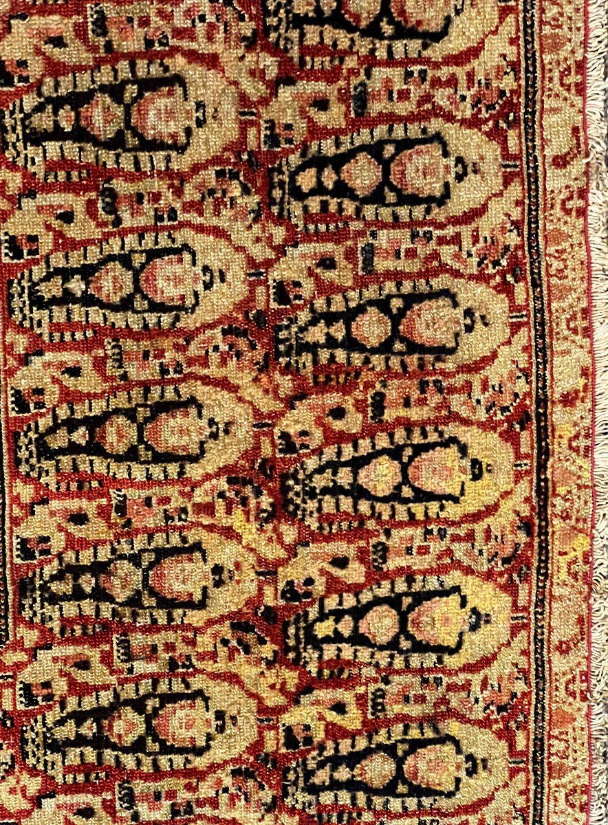 Tapis De Selle Persan Senneh - Vers 1890 - 102x88 - N&deg; 205-photo-4