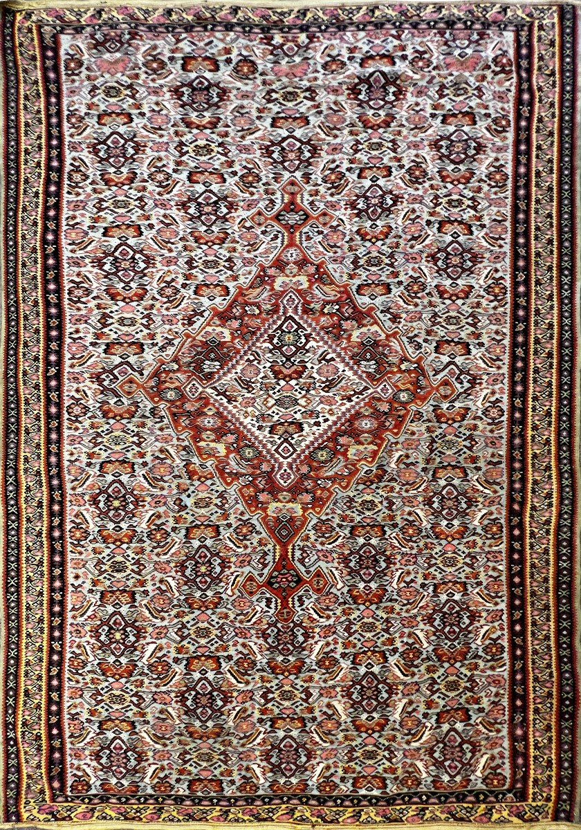 Kilim Ancien Persan Senneh Vers 1890 - 190x130 - N&deg; 1033