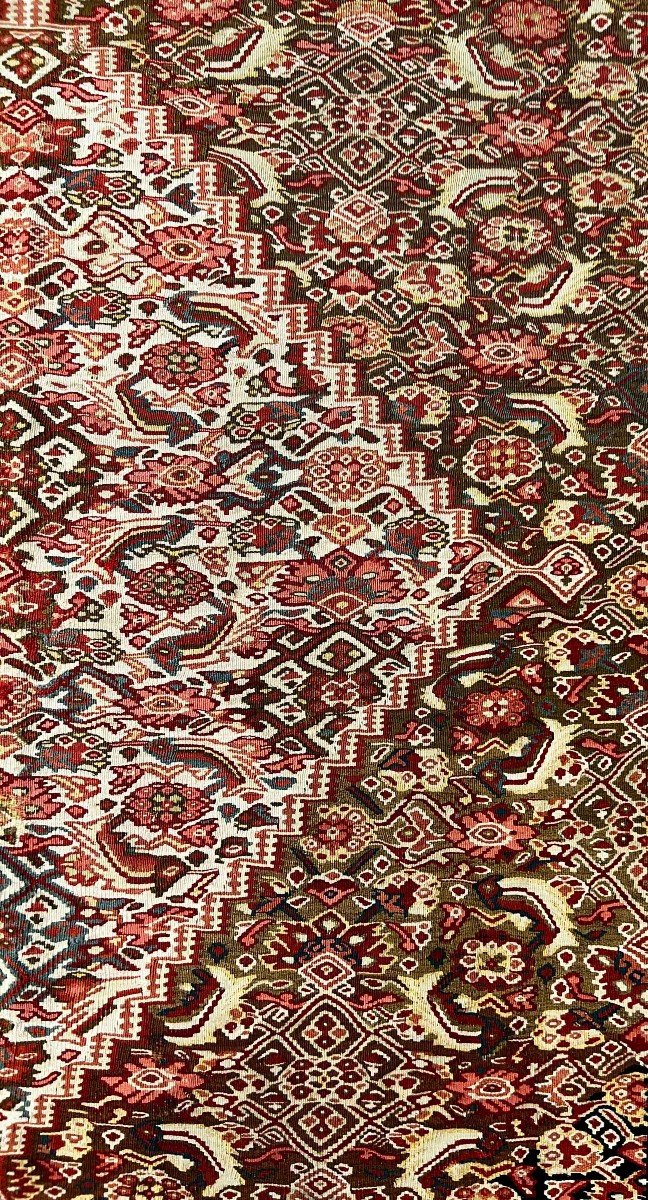  Antique Persian Senneh Kilim Collection Piece - 2m05x1m35, N° 206-photo-1