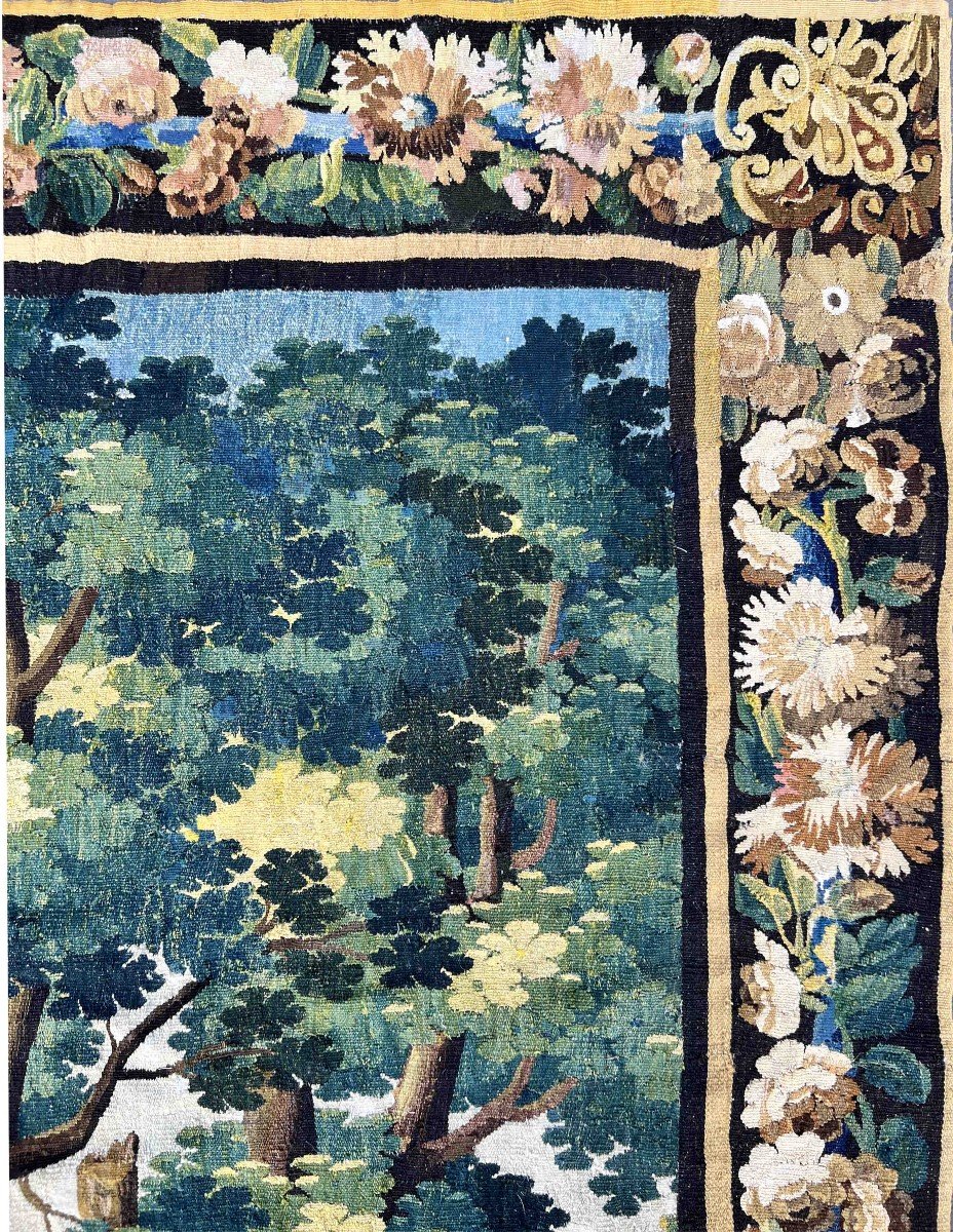 Exceptional Aubusson Verdure Tapestry 18th Century - 370x315, N° 904-photo-4