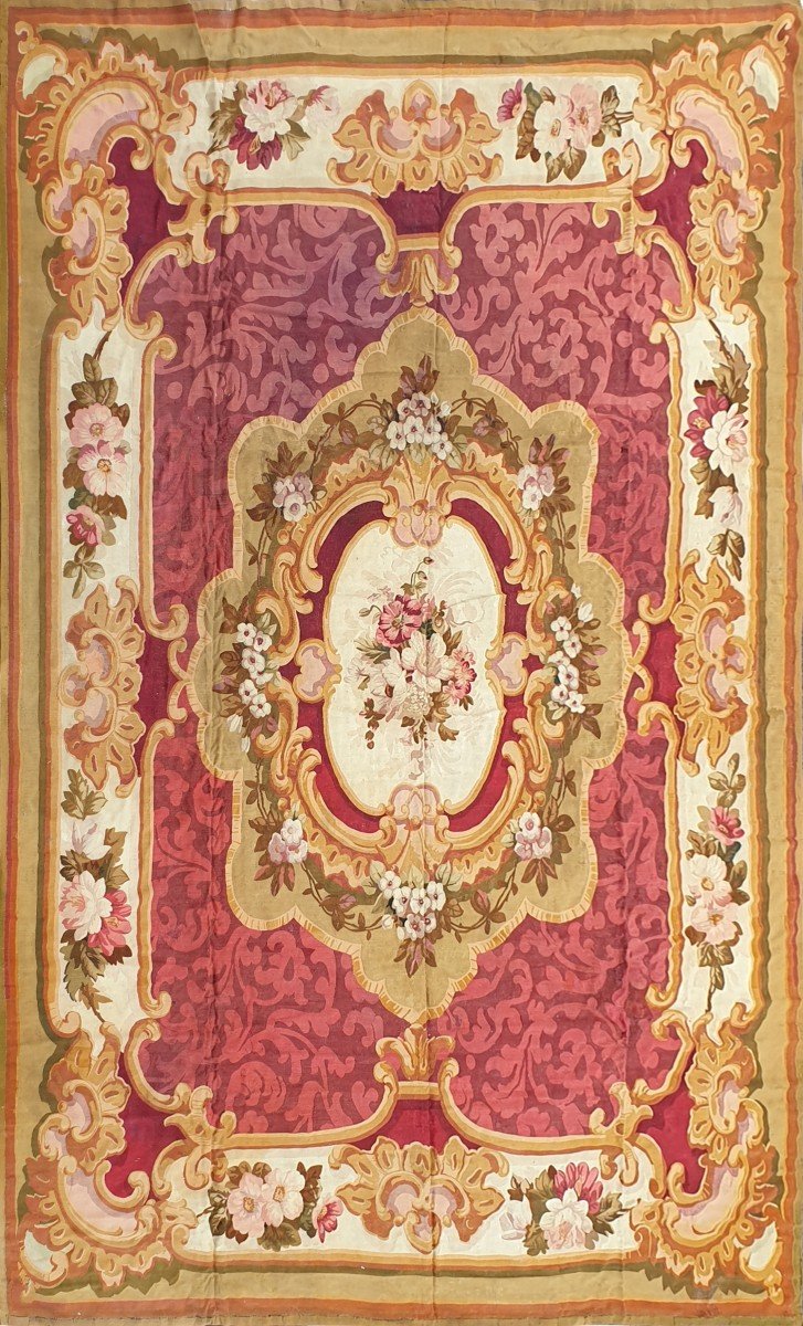 Tapis manufacture d'Aubusson, Style Napoléon III - 430x350, N° 910-photo-2