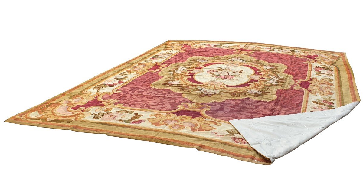 Grand Et Magnifique Tapis manufacture d'Aubusson, Style Napoléon III - 430x350, N° 910