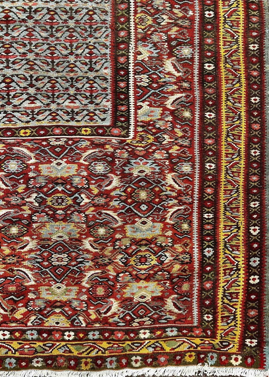 Kilim Senneh XIX.s Around 1880 - 200x125 - N° 224-photo-4