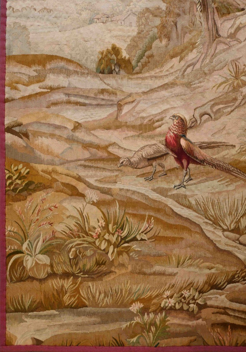 Aubusson Verdure Tapestry 19th Century - 0.90lx1m85h - N° 1248-photo-2