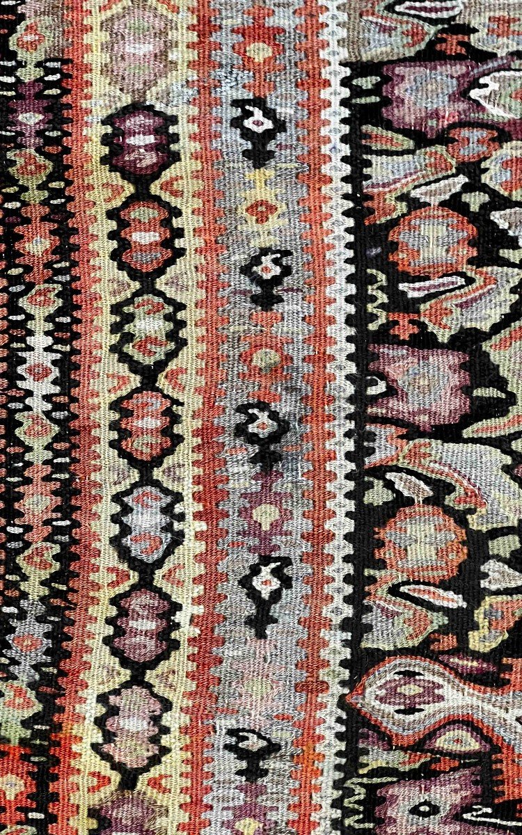 Kilim Senneh XIX.s Around 1880 - 200x130 - N° 225-photo-4