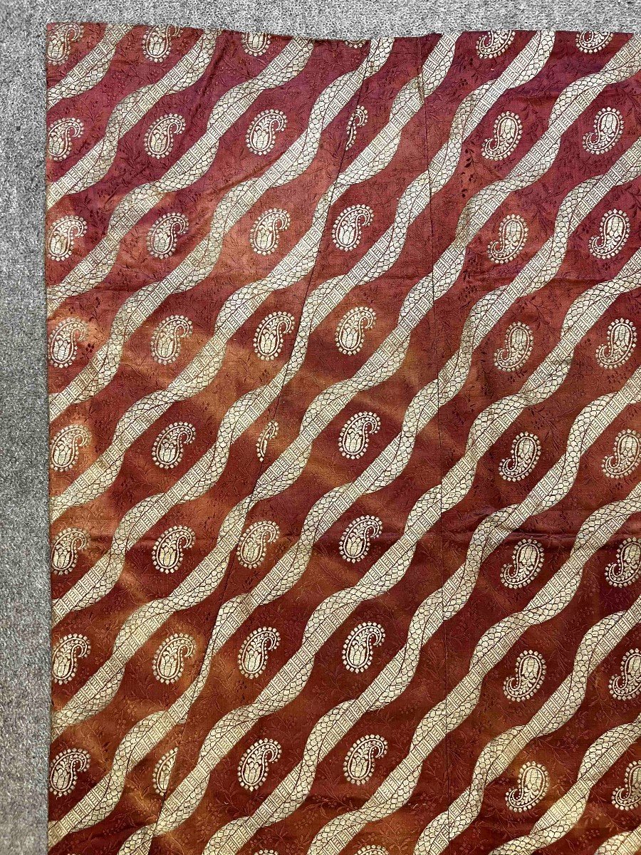 19th Century French Fabric - 1m17x1m00 - No. 325-photo-3