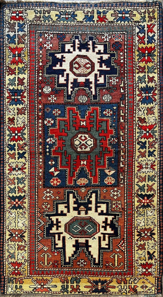 Tapis Lesghi Russe - 150x90 - N&deg; 636