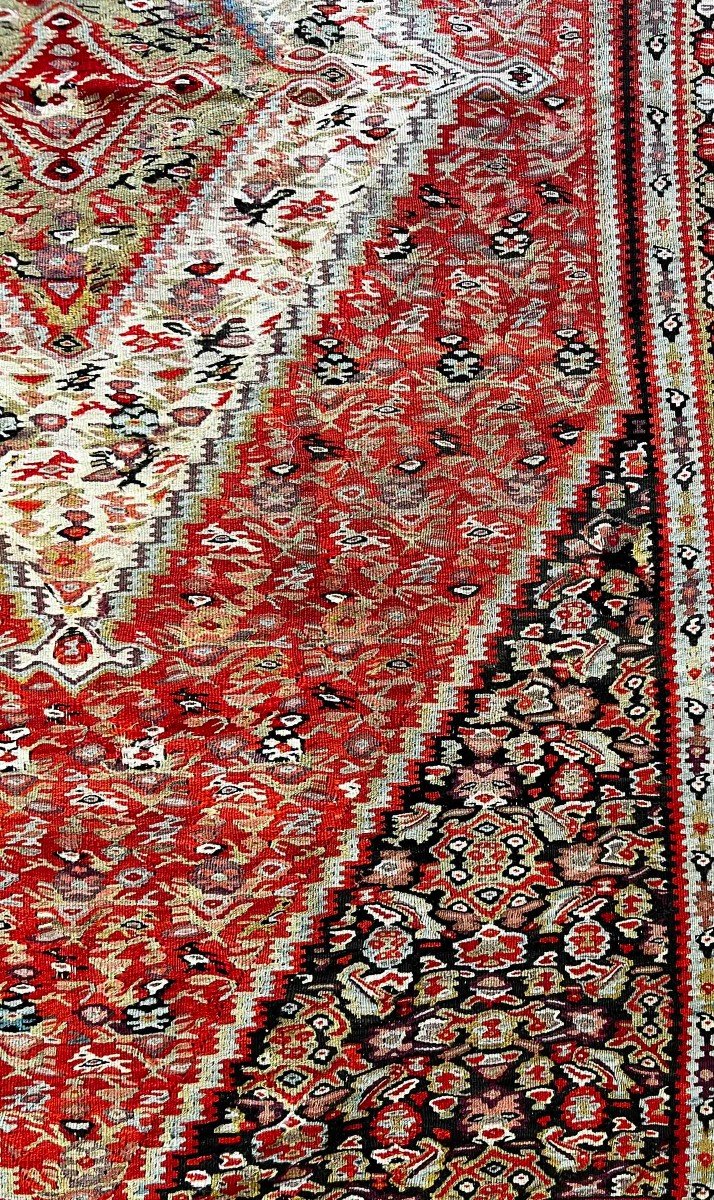 Senneh Rug In Kilim 19th 190 X 130 - N° 660-photo-2