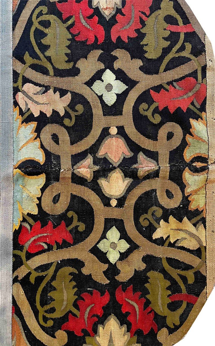 Textile Aubusson En Metal d'Or - 19 ème 193 X 47 - N° 713-photo-3