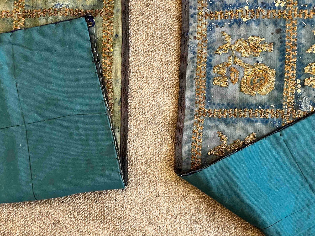 Pair Of Ottoman Textiles 19th Century - 0.90x0.45 - N° 714, 715-photo-1