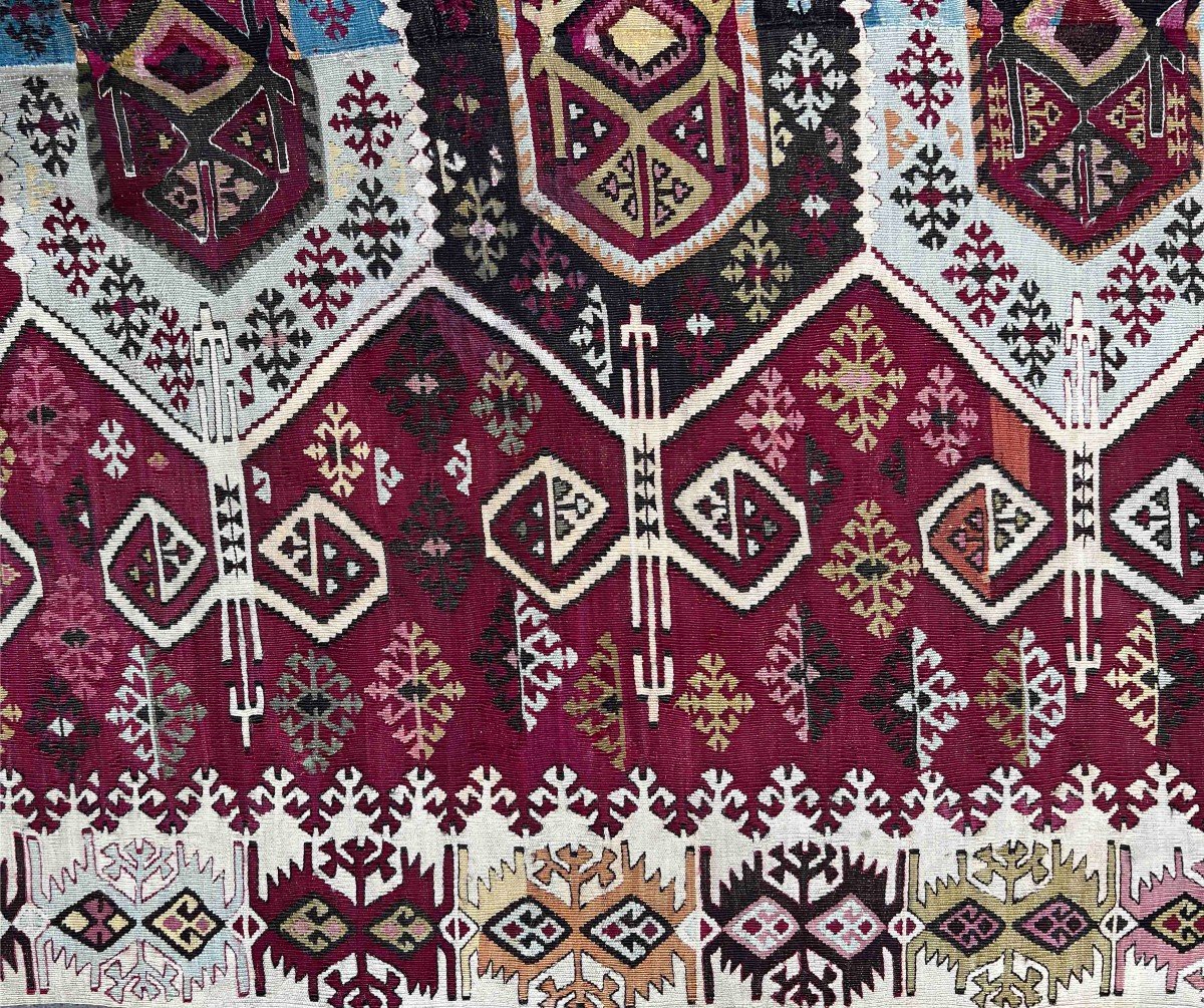 Kilim Sivas Turquie XIXe.s - 3m80x1m60 - N&deg; 757-photo-3