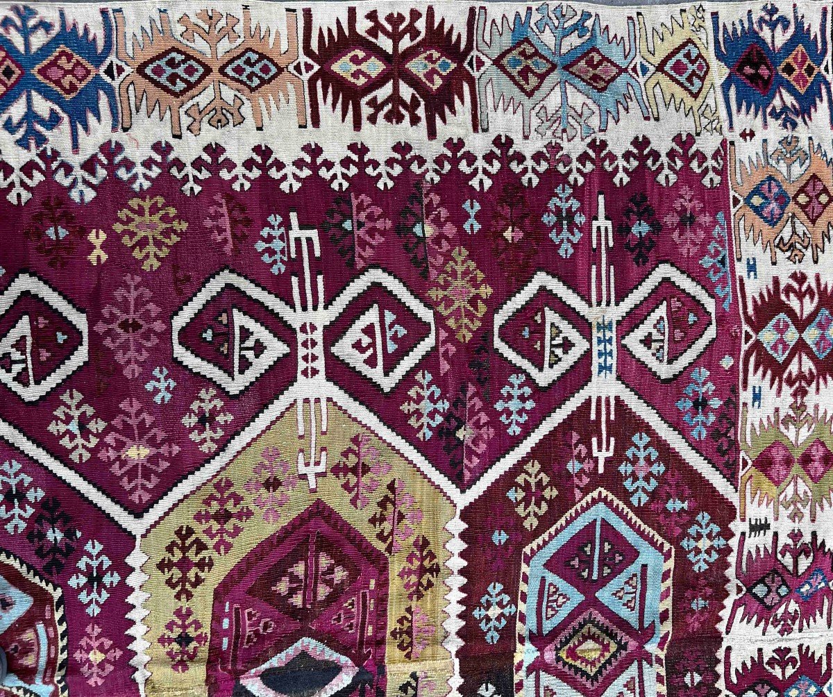 Kilim Sivas Turquie XIXe.s - 3m80x1m60 - N&deg; 757-photo-4
