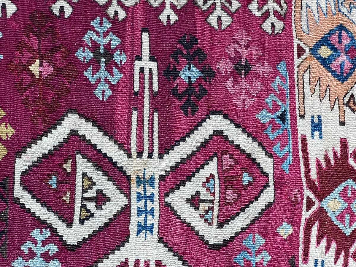 Kilim Sivas Turquie XIXe.s - 3m80x1m60 - N&deg; 757-photo-6