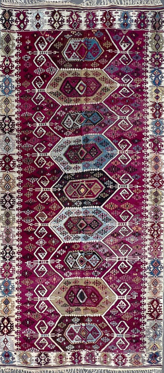 Kilim Sivas Turquie XIXe.s - 3m80x1m60 - N&deg; 757