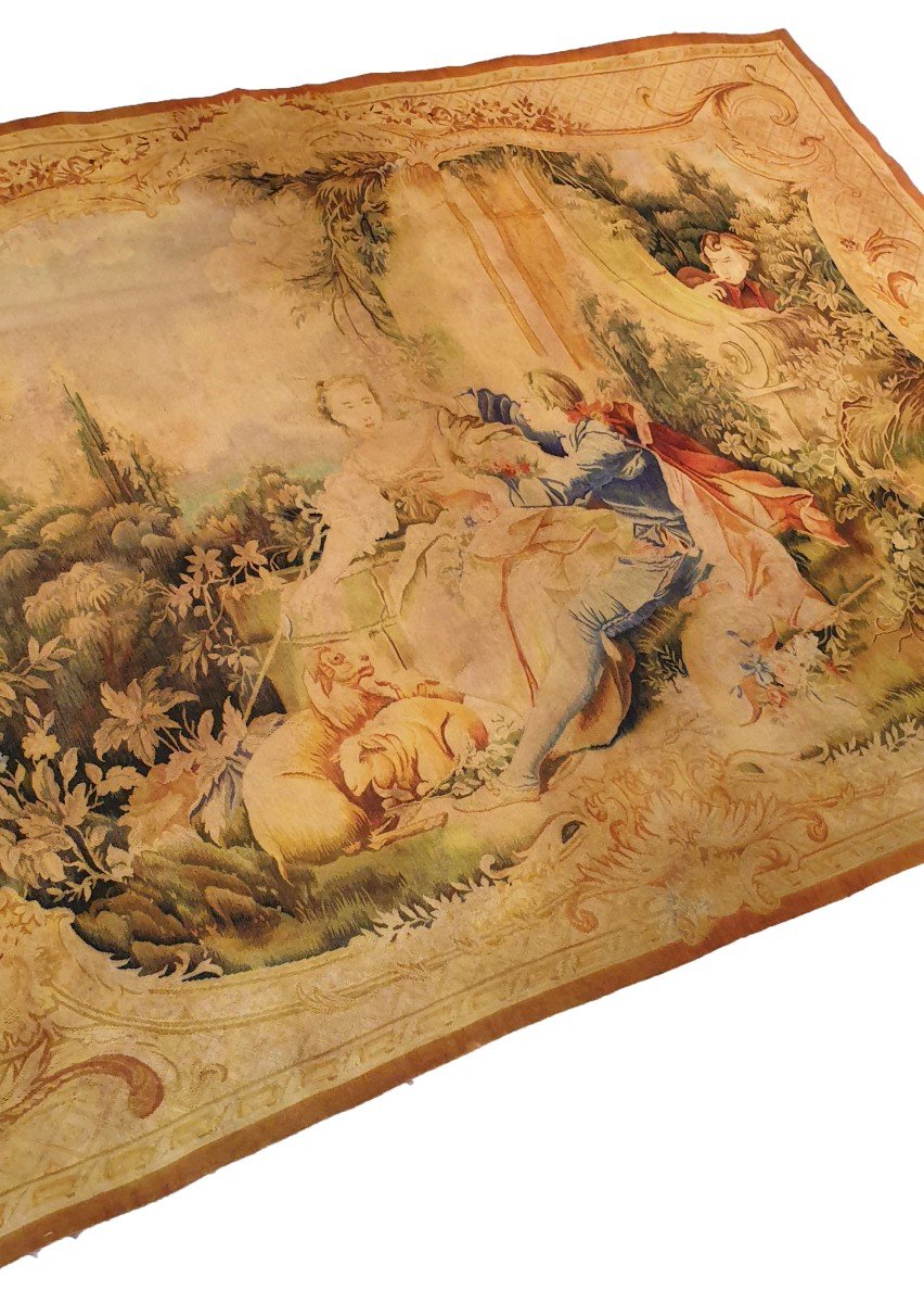 Aubusson Style Tapestry 1m90x1m30 - No. 783-photo-4