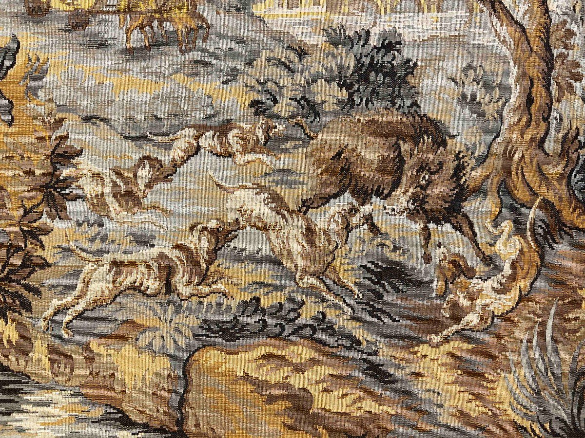 Jacquard Hunting Scene Tapestry - 150x70cm - N° 795-photo-3