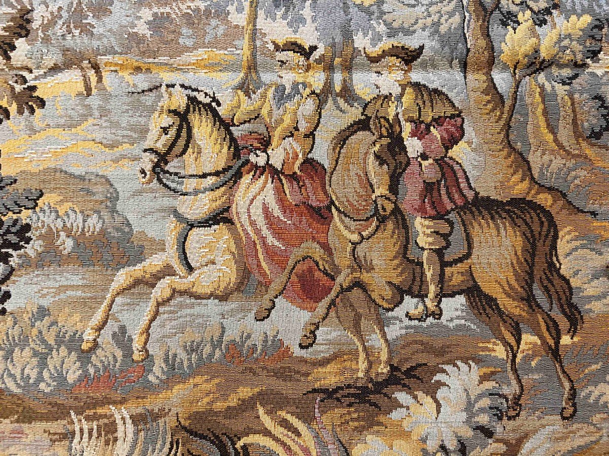 Jacquard Hunting Scene Tapestry - 150x70cm - N° 795-photo-4