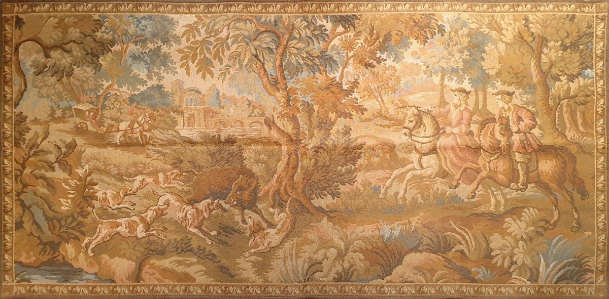 Hunting Scene Tapestry, 1940 Jacquard - 20th - 150x110 - No. 797