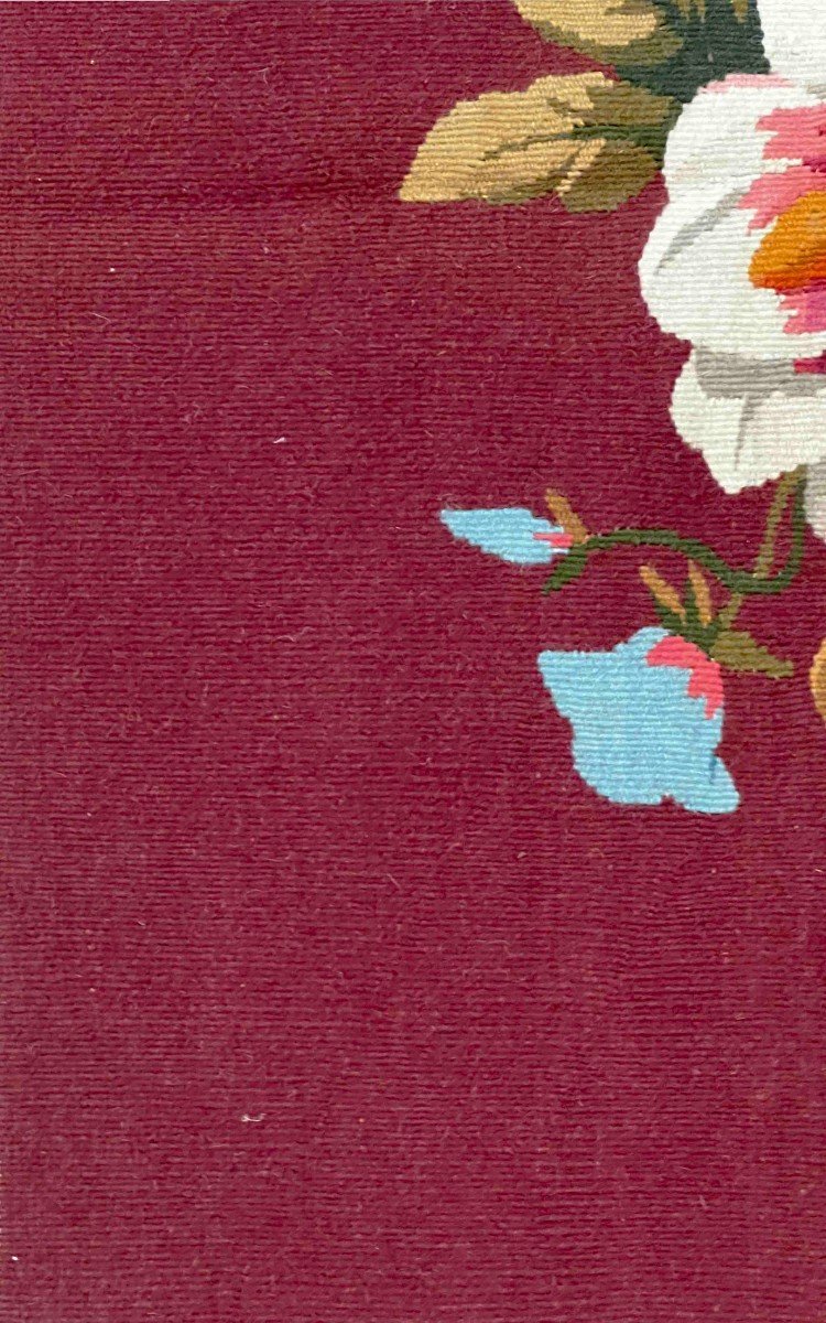 Small Aubusson Floral Tapestry 19th Century - 76x74cm - No. 823-photo-2
