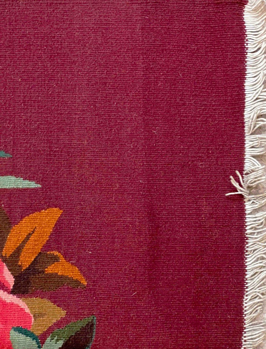 Small Aubusson Floral Tapestry 19th Century - 76x74cm - No. 823-photo-2