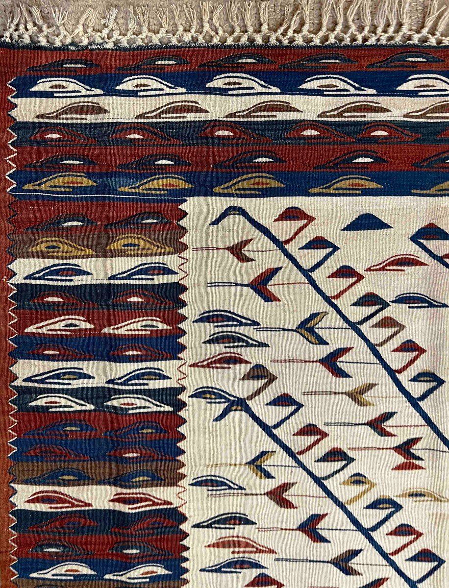 Kilim Transilvania Romania Around 1950 - 155 X 115, No. 828-photo-2