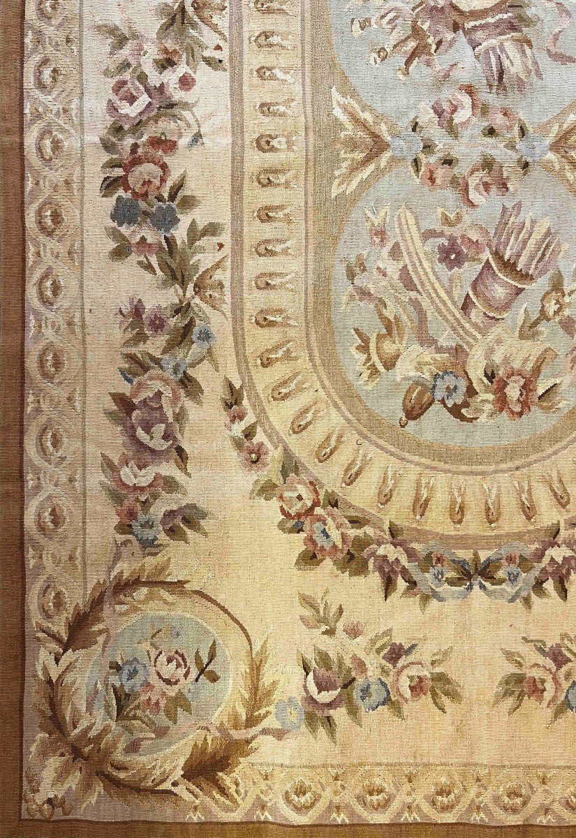 Aubusson Style Rug Circa 1980 - 1m87x1m25 - No. 957-photo-1