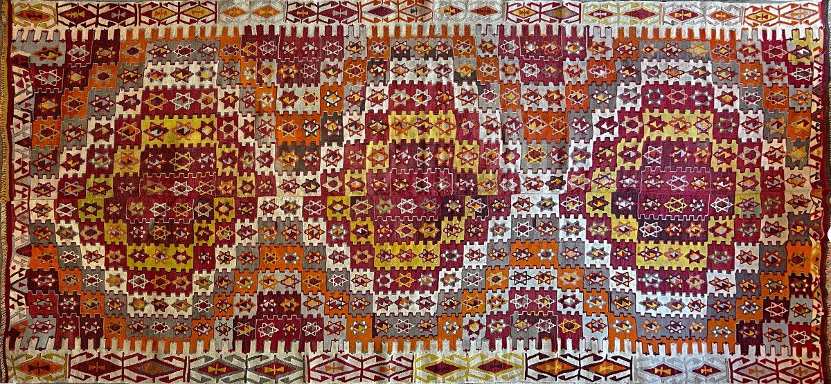 Grand Tapis en Kilim, Anatolie vers 1930 - 3m50x1m75 - N° 852