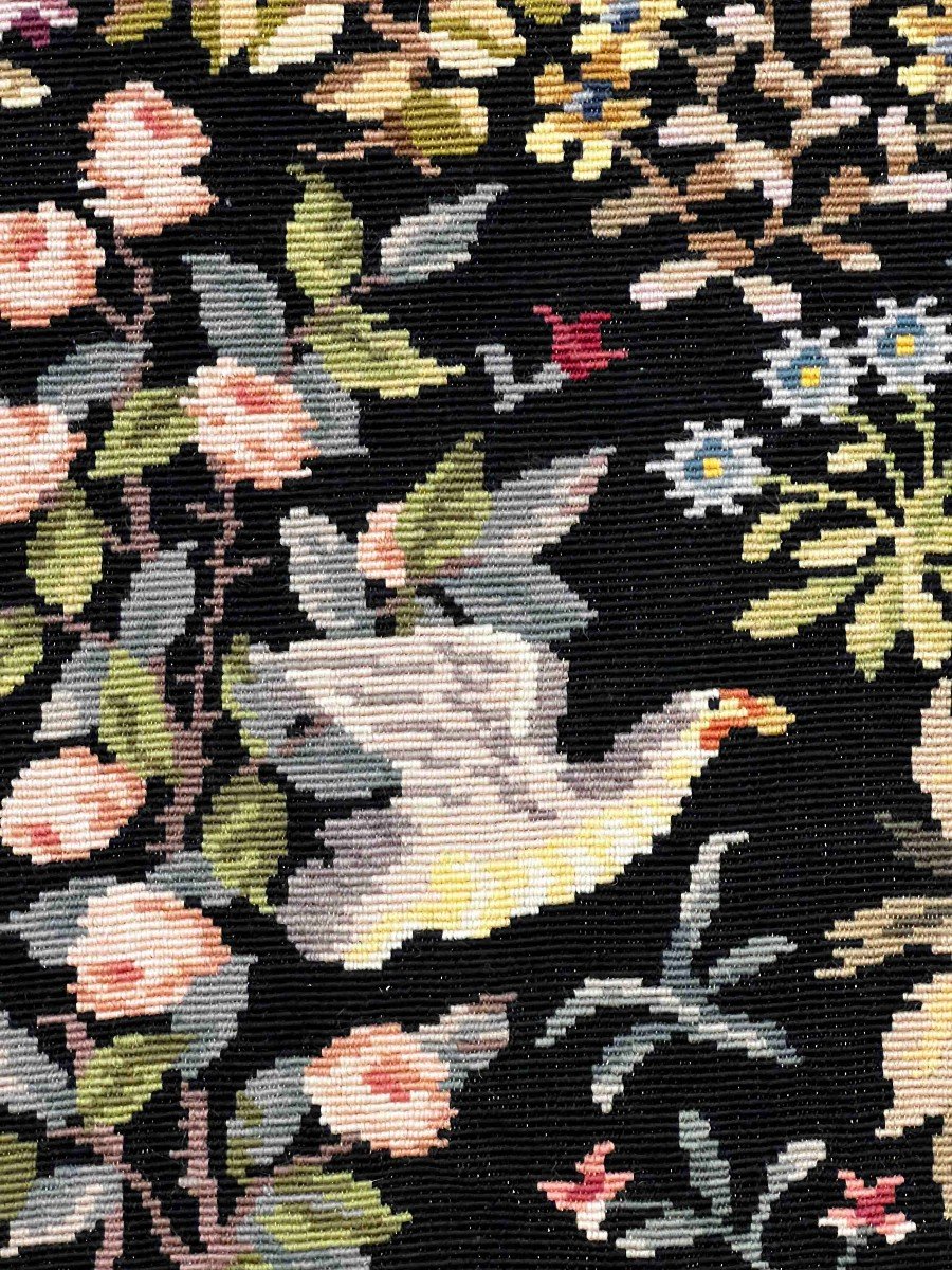 Tapisserie Médiévale Au Petit Point Vers 1980 - 1m37hx1m00l - N° 1146-photo-4