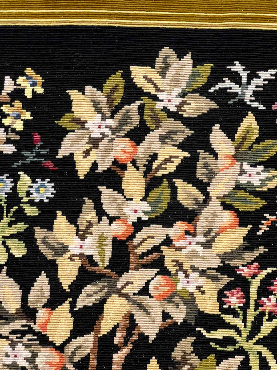 Tapisserie Médiévale Au Petit Point Vers 1980 - 1m37hx1m00l - N° 1146-photo-6