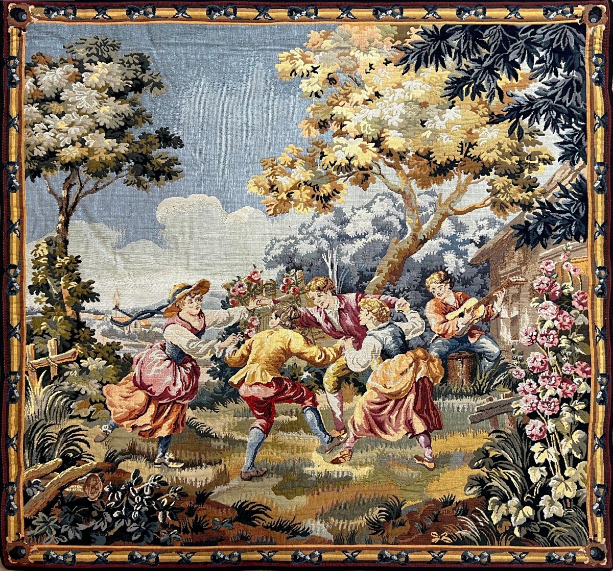Antique Tapestry By Jacqurd Around 1980 - 0.90x0.94 - N° 1102