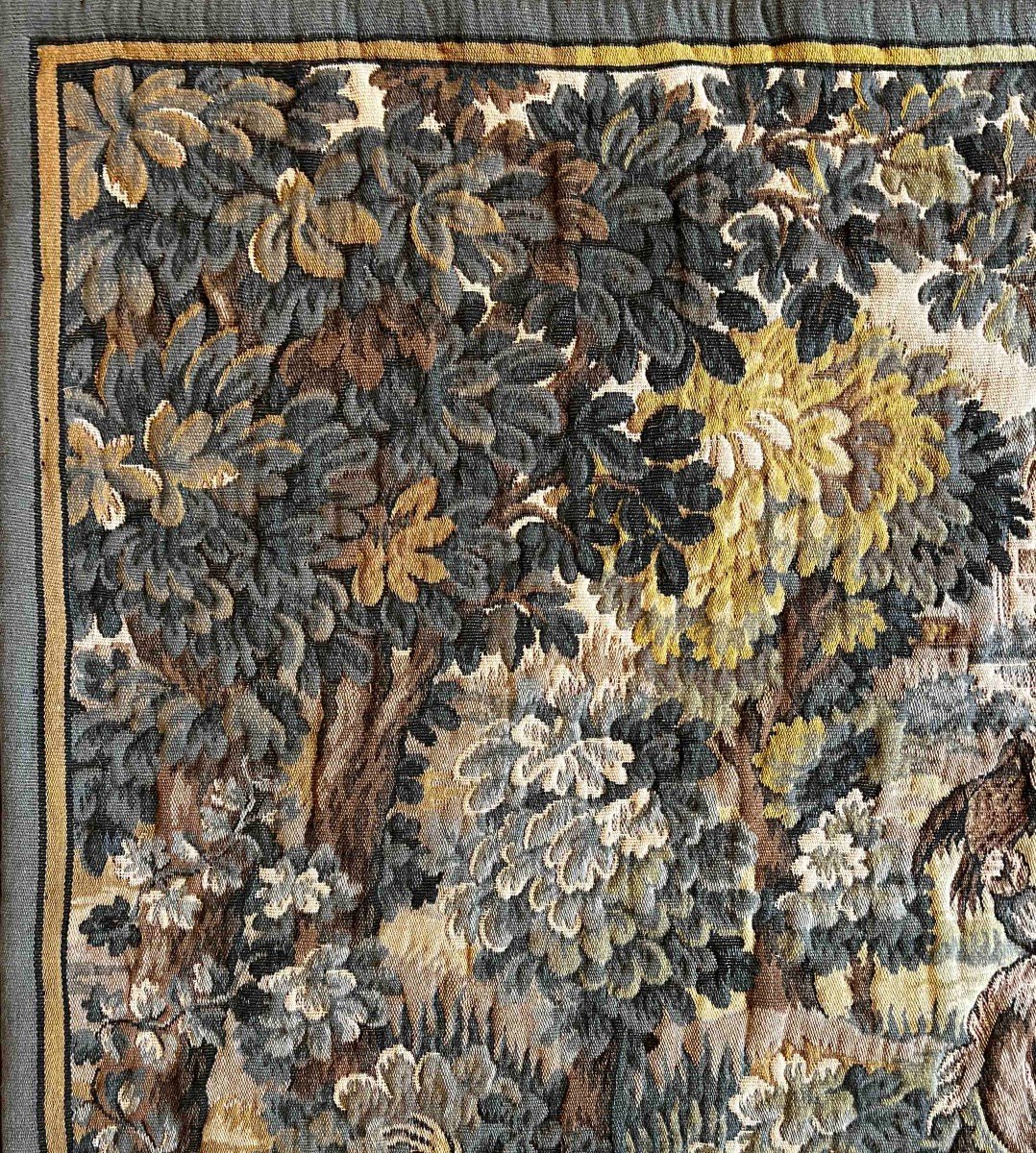 Tapestry "hunting Scene" Real Jacquard Circa 1960 - 1m76x1m30 - N° 1216-photo-2