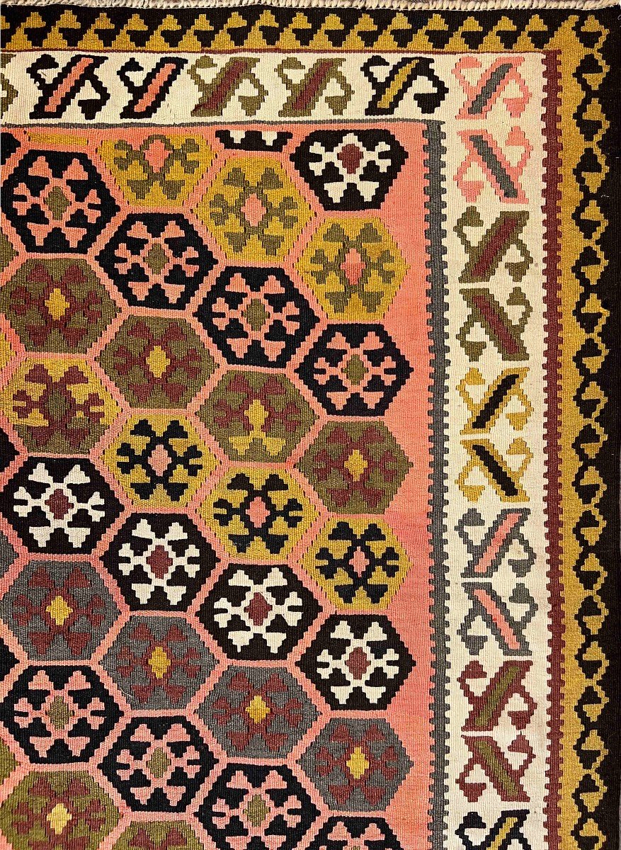 Large And Rare Kilim Azerbaijan Around 1950 - 200x300 - N° 1228-photo-3