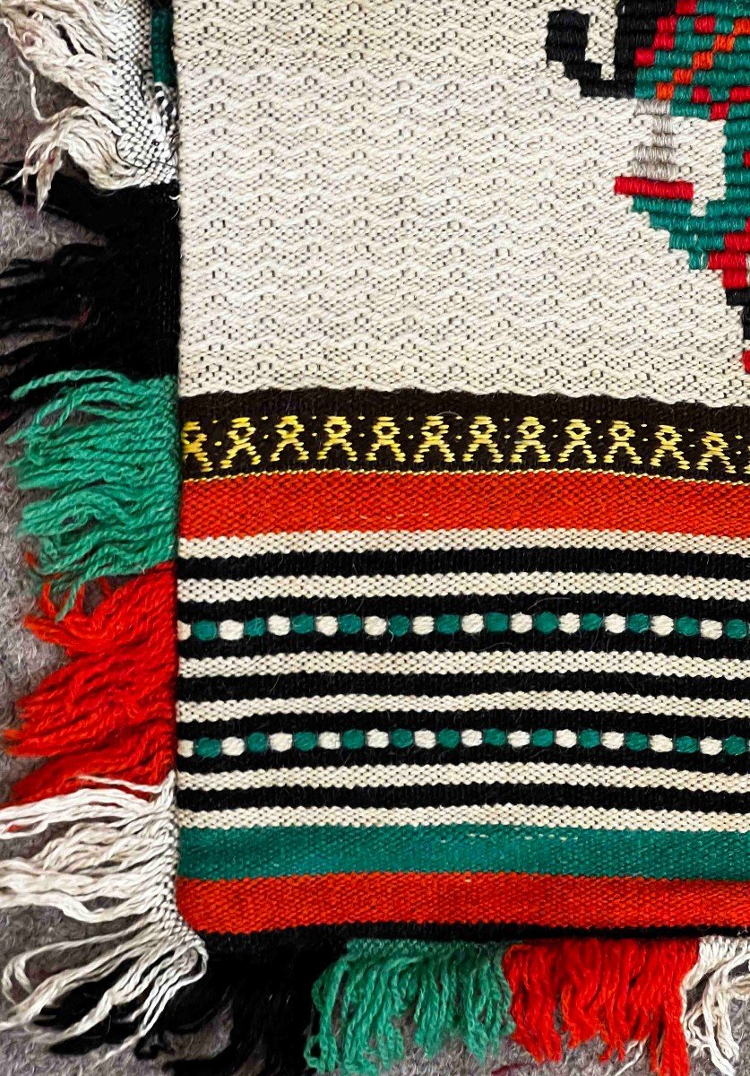 Square And Small Latino Kilim Circa 1980 - 46x46 - N° 1230-photo-3