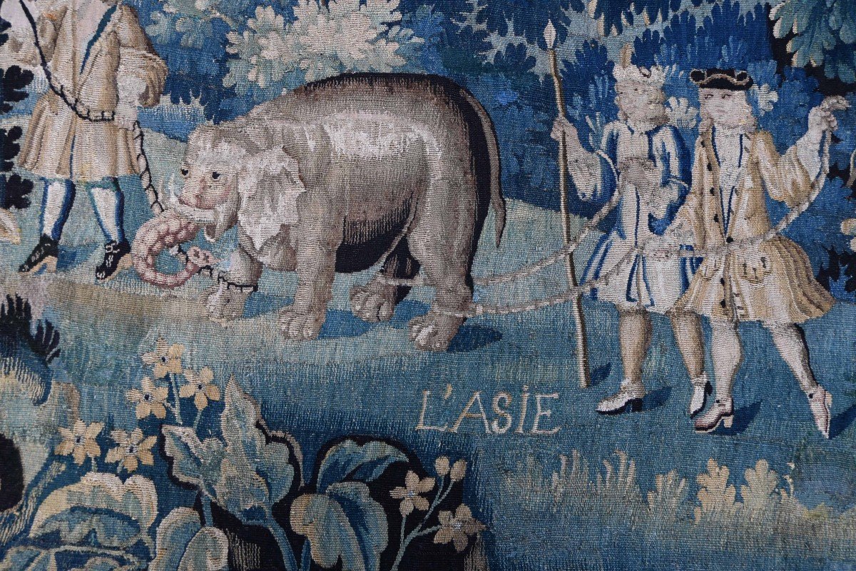Aubusson Tapestry - The Story Of “the Elephant And The Rope On Its Leg” - No. 1340-photo-4