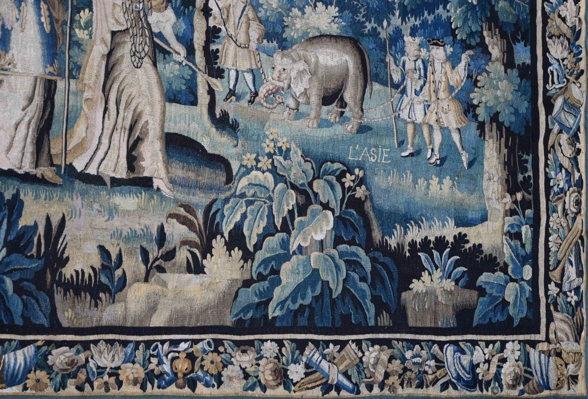 Aubusson Tapestry - The Story Of “the Elephant And The Rope On Its Leg” - No. 1340-photo-2