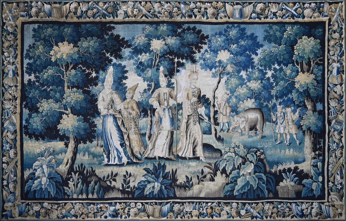 Aubusson Tapestry - The Story Of “the Elephant And The Rope On Its Leg” - No. 1340
